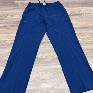 Dickies Blue Cargo Scrub Pants Straight Leg Design